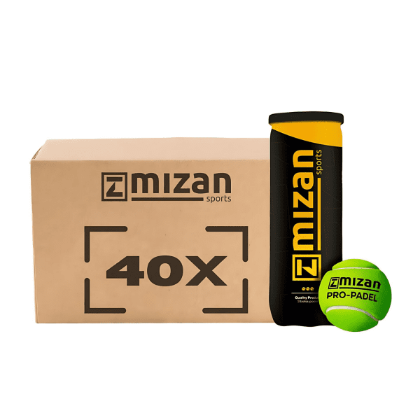Caja 40 Tarros de Pelota Padel Mizan X3