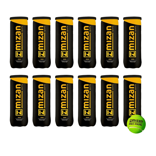 Pack 12 Tarros Pelota de Padel Mizan